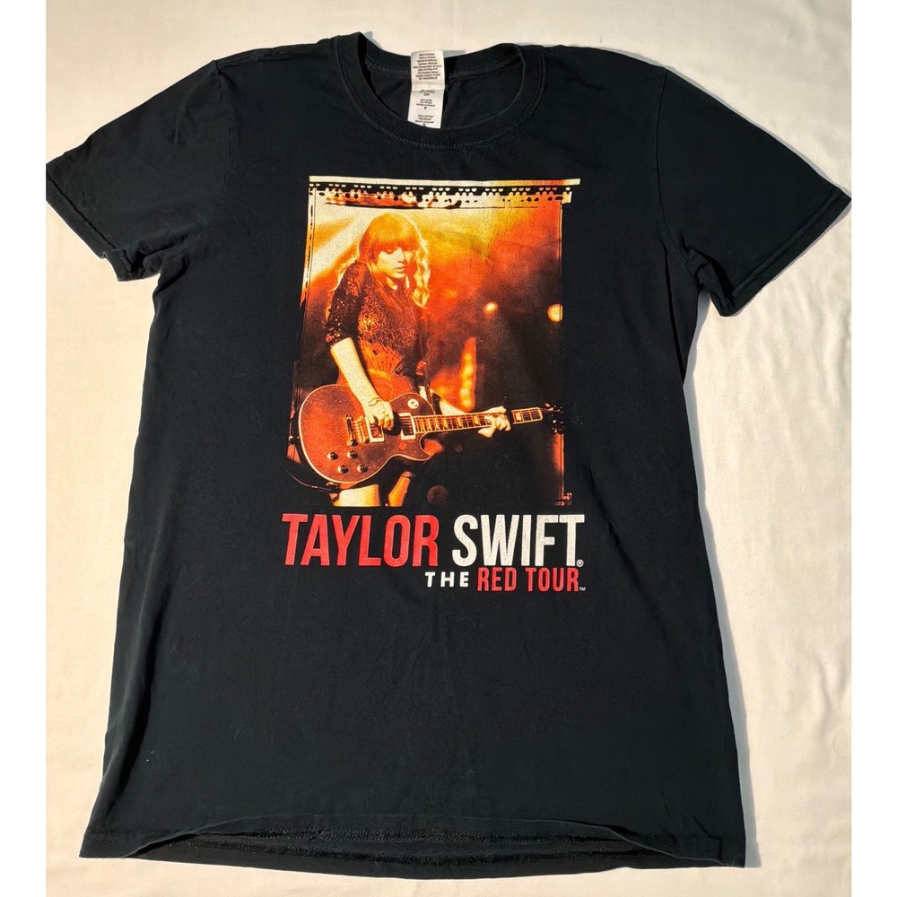 Taylor Swift The Red Tour Concert Graphic T-Shirt Black Kids Small 2013 2014